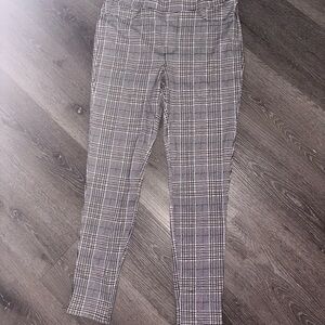 Seven7 Black and Brown Plaid Leggings